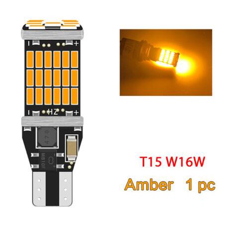 【2Pcs】 lampu mundur LED T15 T10 W16W CANBUS 45 LED super terang