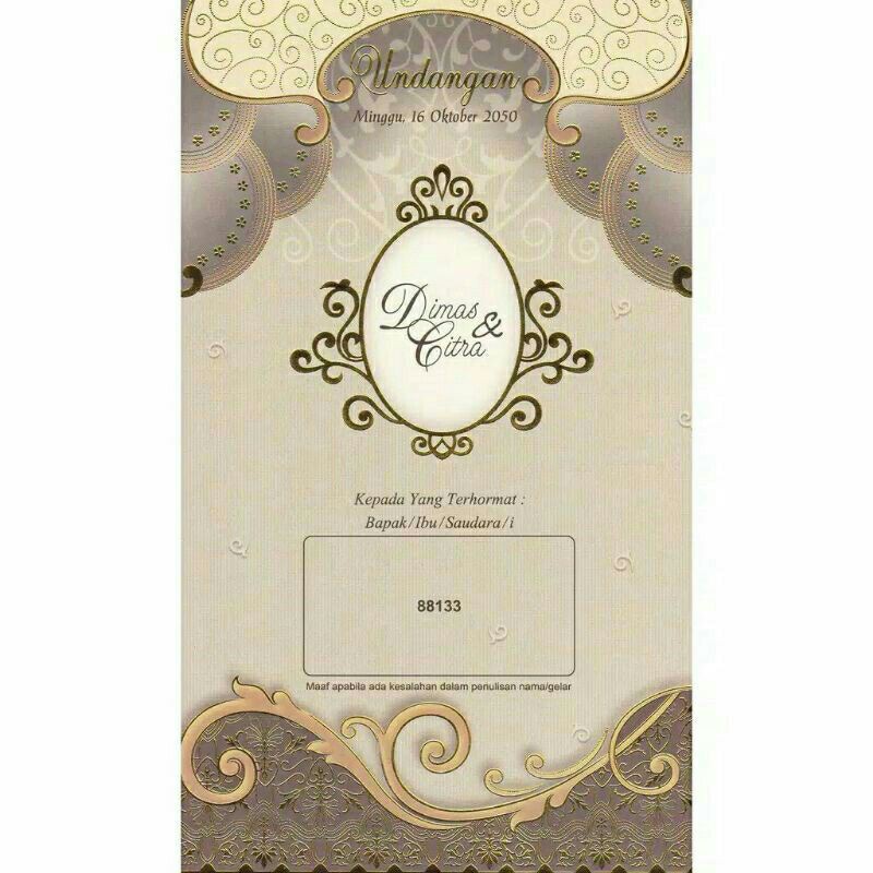 Blangko Kartu Undangan Pernikahan Erba 88133 Harga Termurah