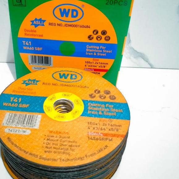 ♚ wd potong besi stenlis per box 20pcs Gerinda potong wd ☊