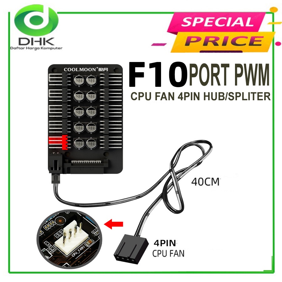 HUB PWM F10 10 PORT COOLMOON