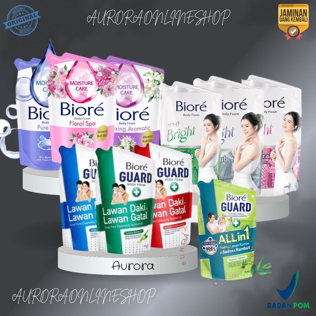 BIORE Body Wash Refill | Biore Guard Body Wash | Biore Bright | Biore Body Foam