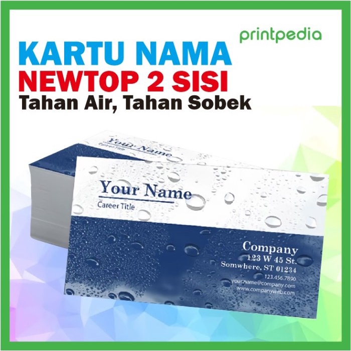 

[[JNT COD]] Kartu Nama Newtop ( Tahan Air & Tahan Sobek ) 2 Sisi
