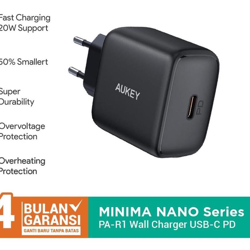 ➯ Charger Aukey PA-R1 20W Minima Nano USB-C PD -  ❃