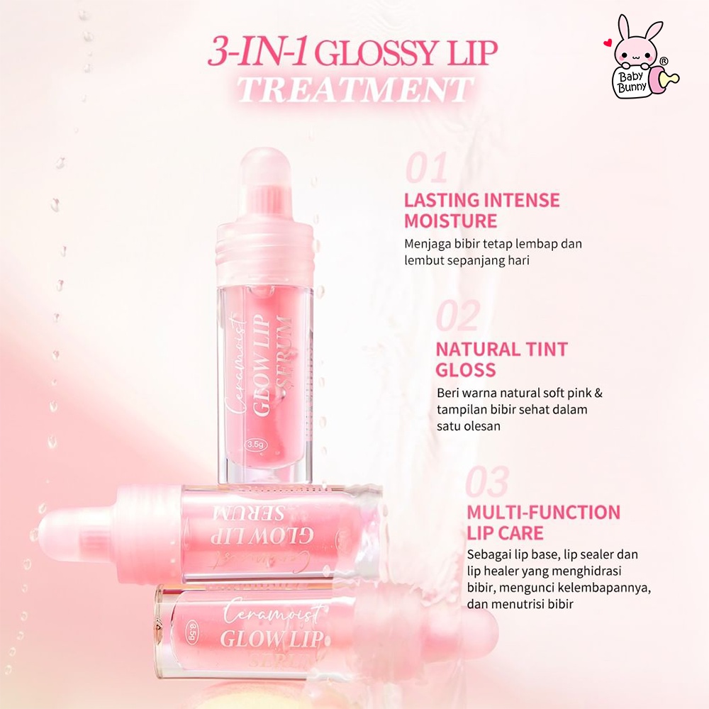 ❤ BELIA ❤ BNB BARENBLISS Ceramoist Glow Lip Serum | Melembabkan Bibir | Mencegah bibir kering | BPOM