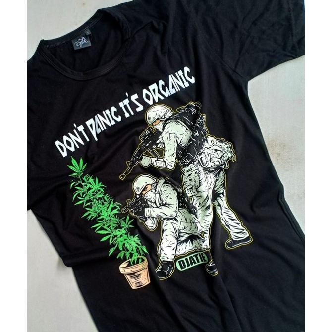 kaos 420 pejuang senyum tshirt lgn dont panic its organic tdh pria wanita big size 5xl