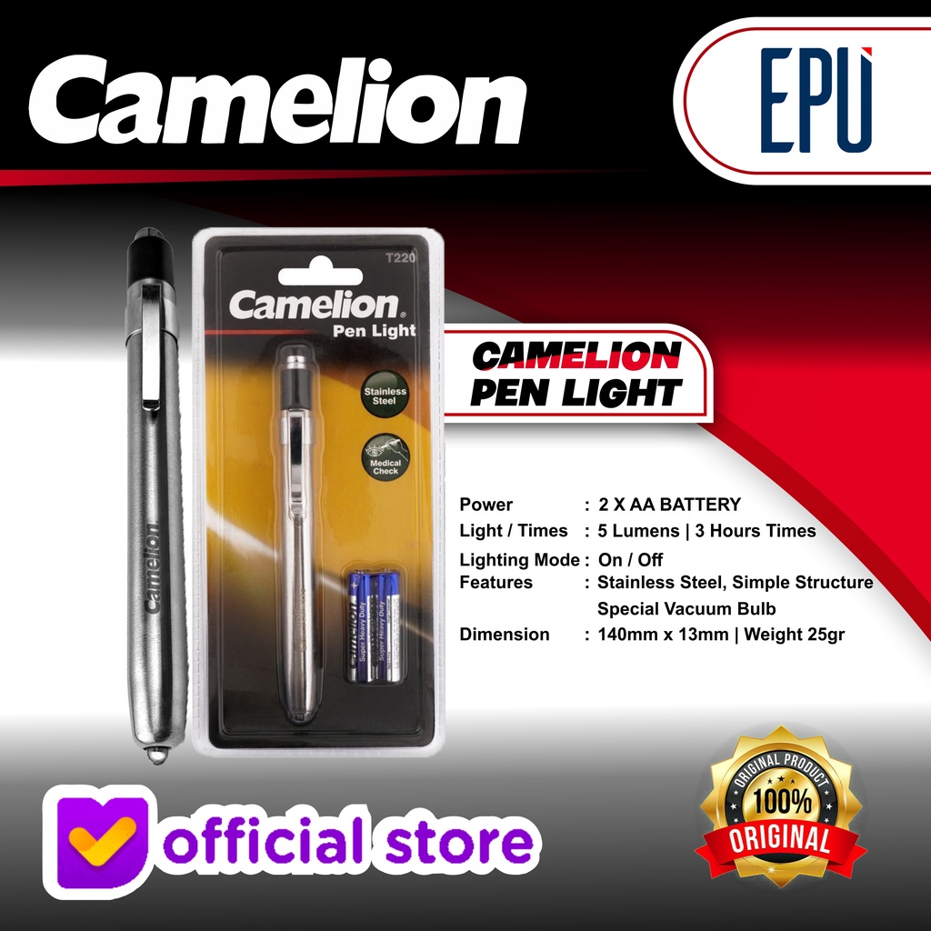 Camelion LED Penlight Pena Senter Dokter Senter Mulut Senter Hidung