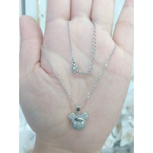 kalung Mi*nie M*use permata titanium anti karat anti luntur