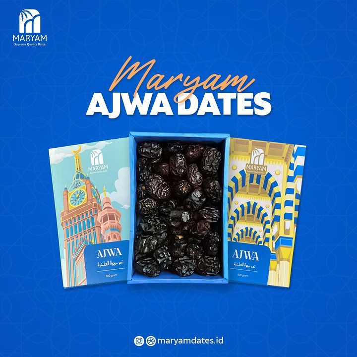 

KORMA AJWA JUMBO PREMIUM 500 GRAM KURMA MADINAH NABI ASLI MARYAM DATES