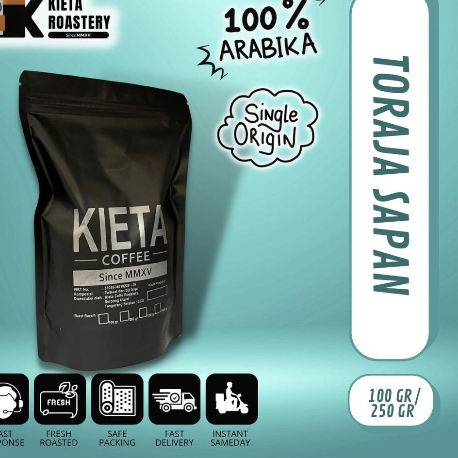 

➶ Biji Kopi Arabika Toraja Premium 250gr kieta coffee ○
