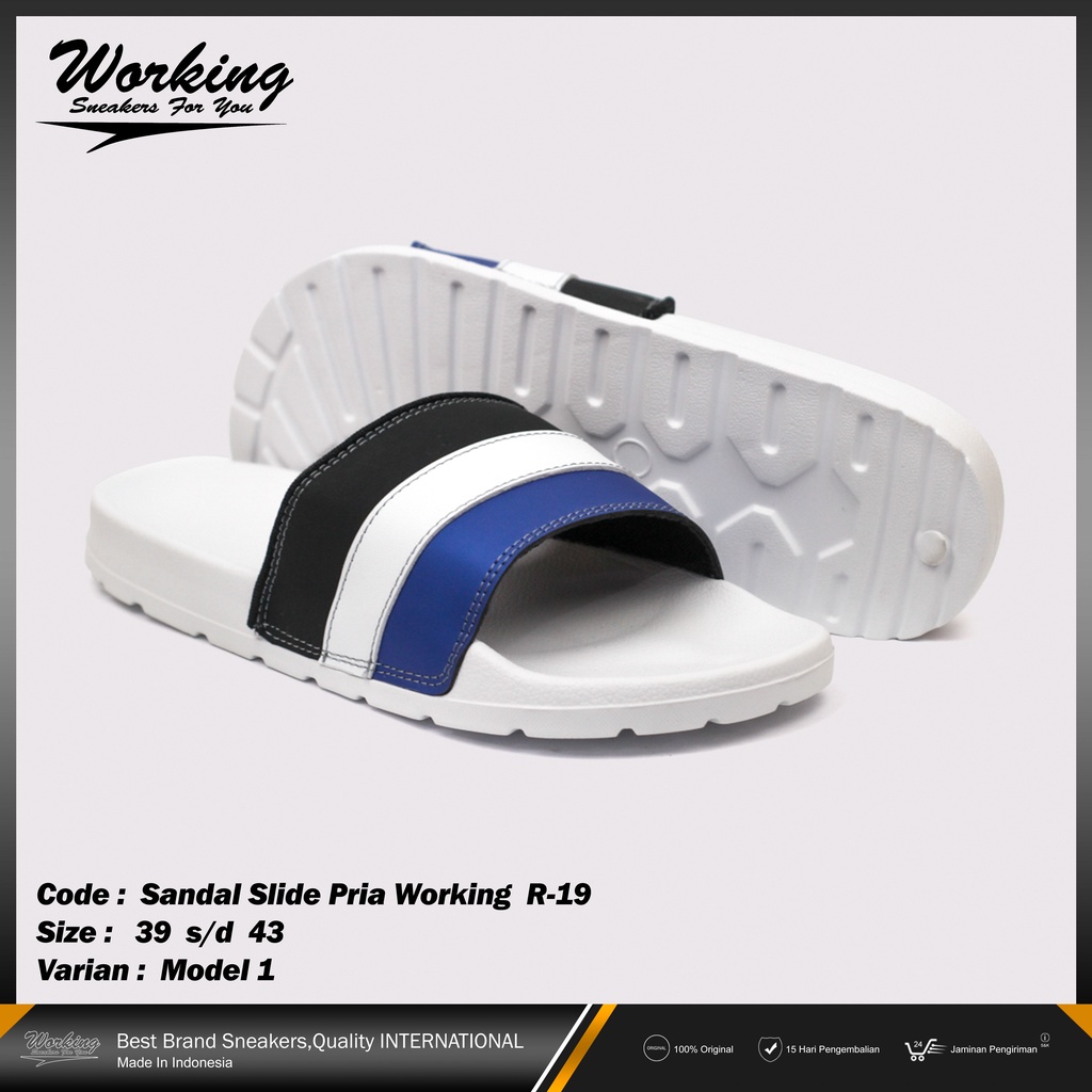 Sandal Slide Pria Working R-19 Anti Air