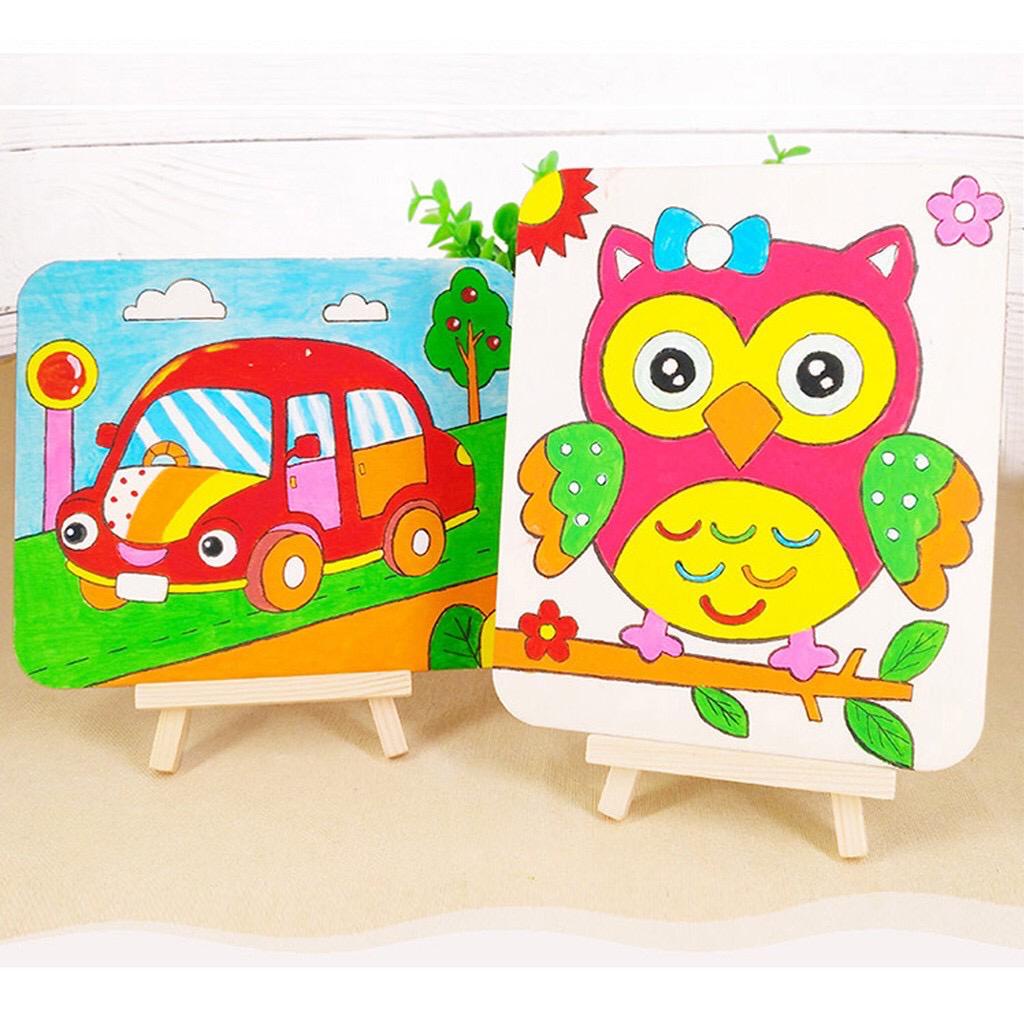 Prakarya Anak Mewarnai DIY Papan Kayu Cat /  Art &amp; Craf