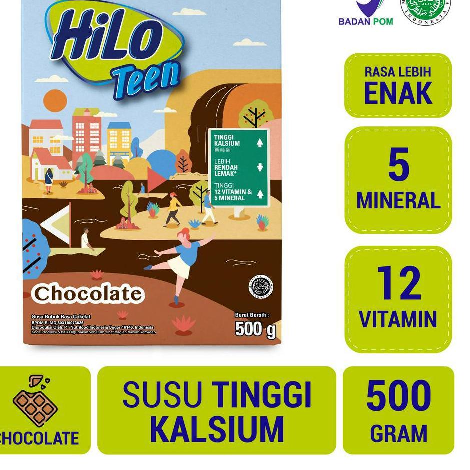 

♟ HiLo Teen Chocolate 500 gram - Susu Tinggi Kalsium Rendah Lemak ➨