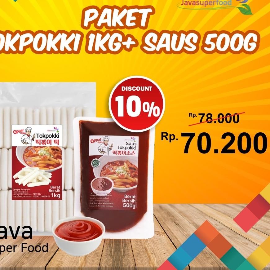 

➴ Paket Tteokbokki tokpokki 1kg + Saus Tokpokki 500g ➵