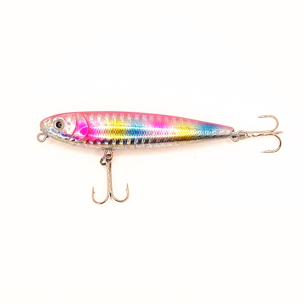 Mengambang Pensil Plastik Umpan 8cm/8g Keras Swimbait 6warna Buatan Air Tawar Popper Ikan Umpan Bass Lure Fishing Tackle