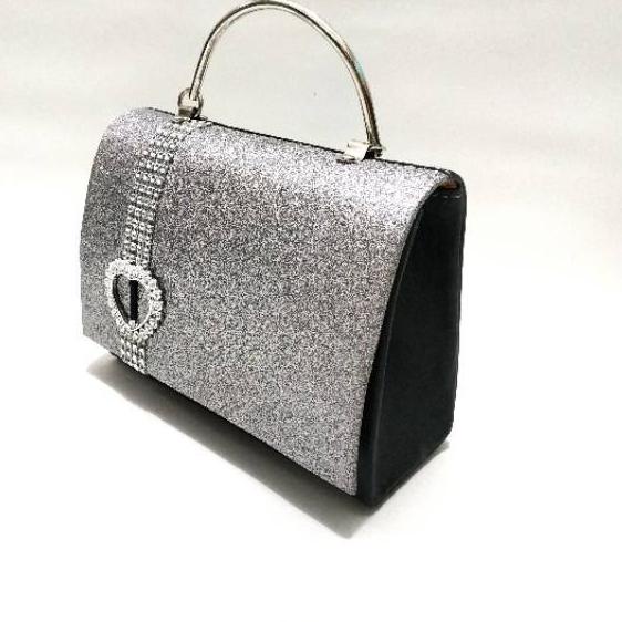 ZKA606 Tas pesta LELLY tas tangan ukuran 18×7×13cm  warna dark blue tosca peach violet blue gold sil