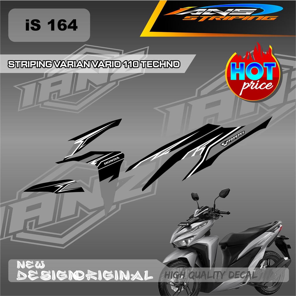 NEW DECAL VARIO TECHNO 110cc CUSTOM VARIAN WARNA / DECAL STRIPING HONDA VARIO 110 BERKUALITAS / DECAL KERETA VARIO 110CC OLD IS164