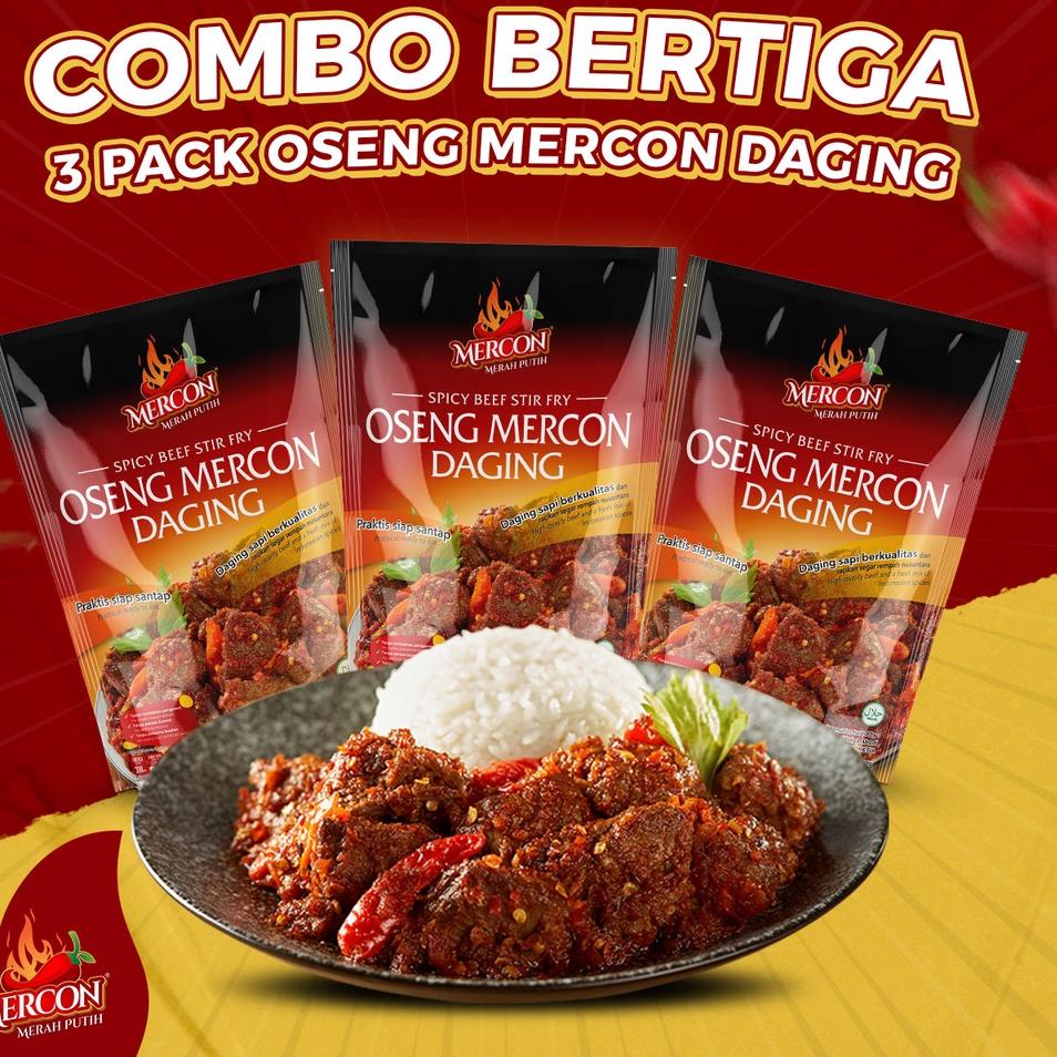 

♠ Mercon Merah Putih - Hemat Combo Bertiga || 3 x Oseng Mercon Daging