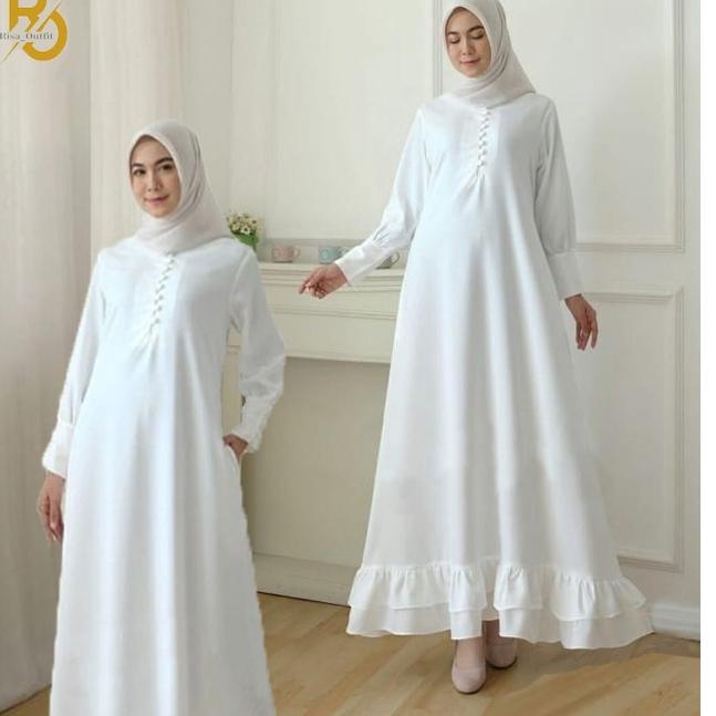 [Q6844] Gamis Putih Polos Dewasa Gamis Syari Gamis Warna Putih Remaja terbaru 2022 Baju Muslim Termurah Gamis Busui Jumbo Terlaris / Fashion Muslim Busana Premium Terbaru 2022 Baju Putih Wanita