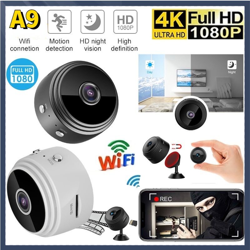 【COD】Wireless A9 Mini Camera Wifi HD1080P Smart CCTV Wireless Kamera  IP Camera Wifi CCTV Spy Camera Wireless Camera Surveillance Camera