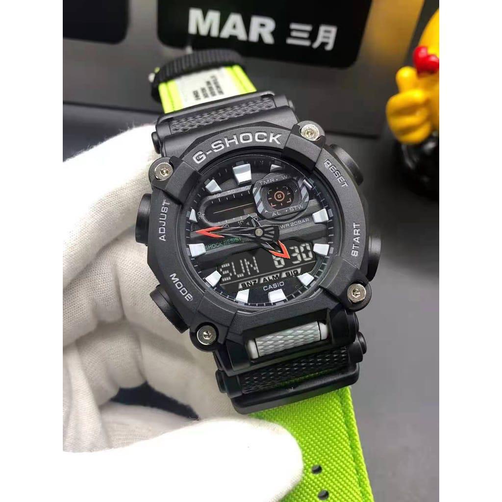Jam Tangan Pria G-Shock GA900 / GA 900 Tali Kanvas ORI BM - Kanvas Hijau