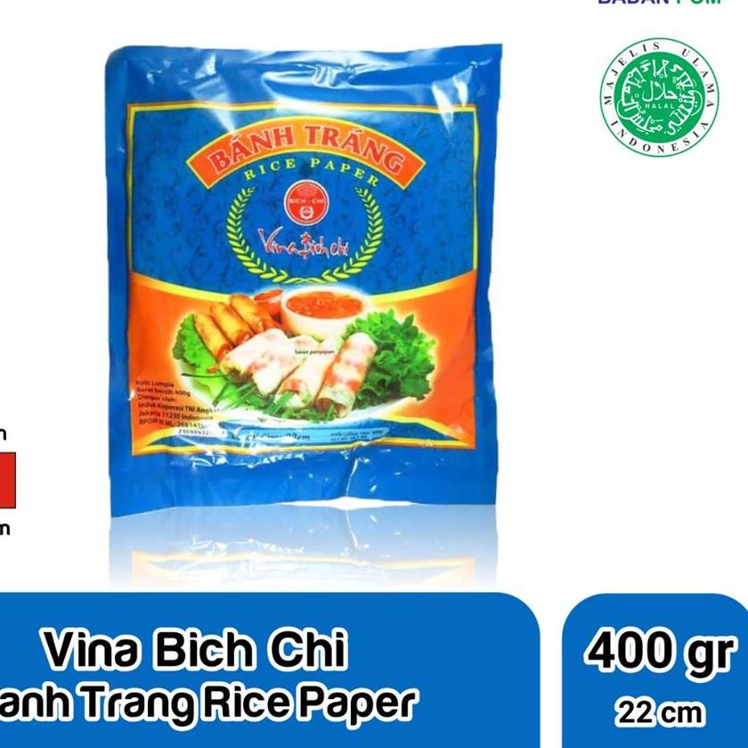 

☋ VINA BICH CHI BANH TRANG RICE PAPERS BLUE 22CM 400G ➬