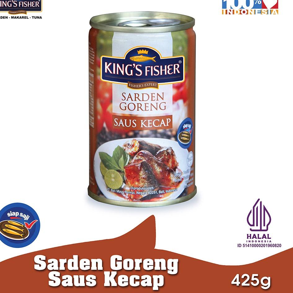 

Terbaik King's Fisher Sarden goreng saus kecap Makanan Kaleng 425 gr serbuuu !