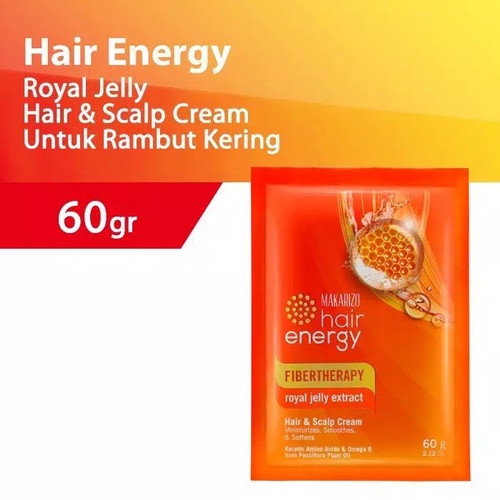 MAKARIZO HAIR ENERGY FIBERTHERAPY HAIR N SCALP CREAMBATH SACHET 60ML - KIWI