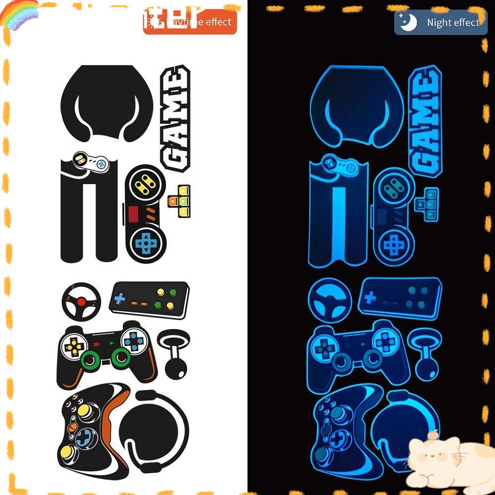 Solighter Luminous Stiker Dinding Kamar Tidur Dots Moon Dekorasi Rumah Castle Game Handle Stickers Glow In The Dark