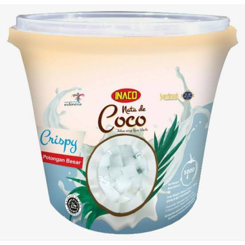 

Inaco Crispy Nata De Coco 1 Kg / Kemasan Ember / Halal