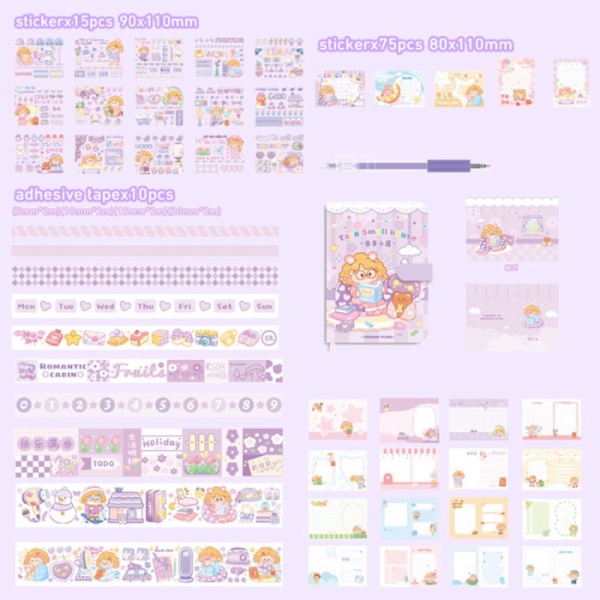 

Dijual olla Journal Kit Set Gift Box / diary book set / Notebook lucu/diary - Ungu Murah