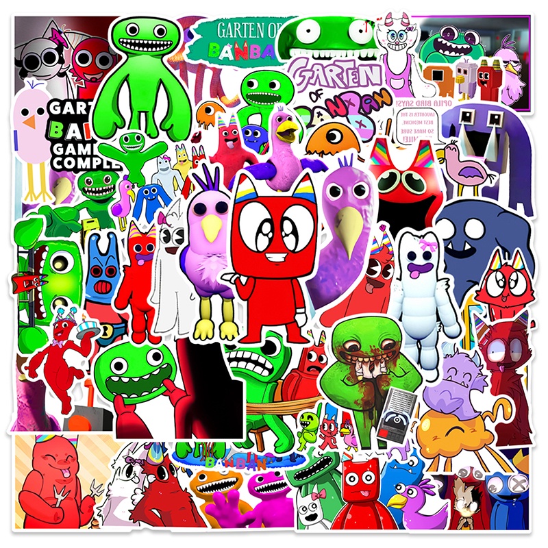 Hot Game Garten of Banban Stiker Mainan 50 Pcs DIY Laptop Bagasi Skateboard Graffiti Tahan Air Decals Sticker