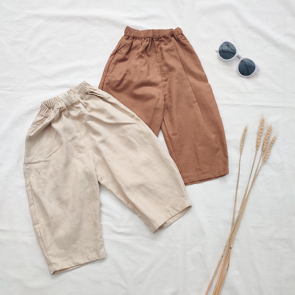 Littlepopy Harem Pants - Celana Panjang Linen Anak Cowo Laki-Laki Korea Murah