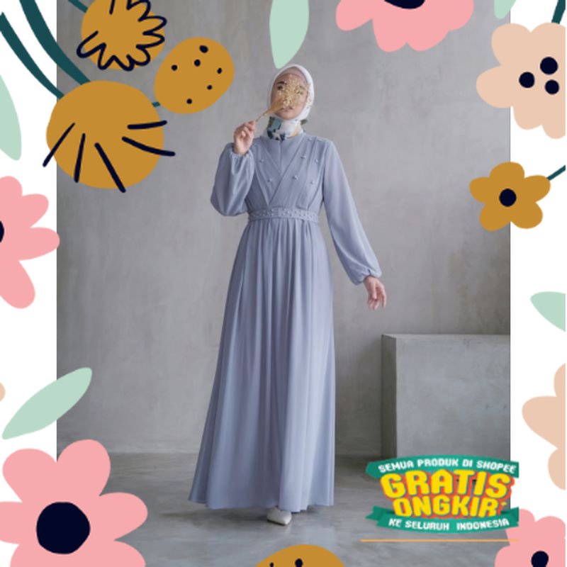 MUTIARA DRESS CERUTY FREE BELT / GAMIS BUSUI FRIENDLY / GAMIS KONDANGAN MEWAH / GAMIS TERMURAH DAN T