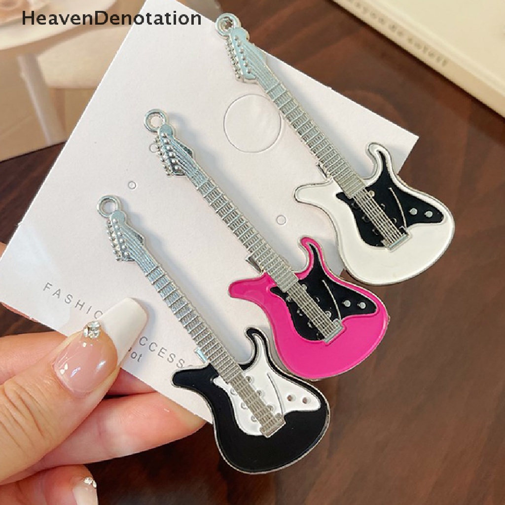 [HeavenDenotation] Harajuku Baru Lucu Gitar Logam Jepit Rambut Untuk Wanita Lucu Warna-Warni Hair Clip Barrettes Fashion Y2K Aksesoris Rambut Gadis HDV