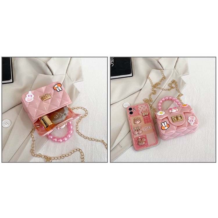 PX 455 Tas Jelly Mini Kartun 3D - Tas Jelly Sticker Kartun