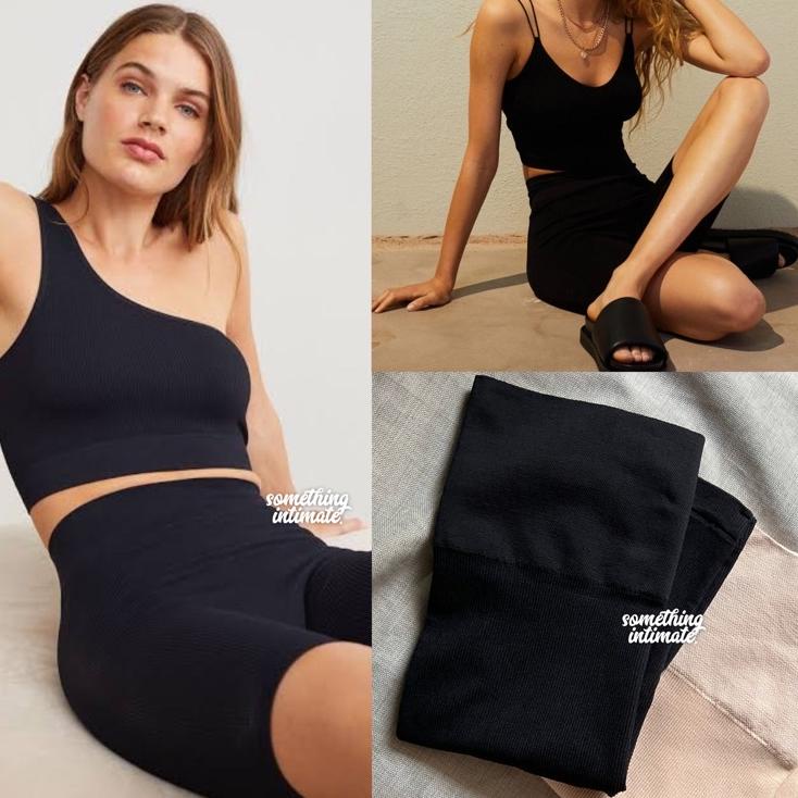 TrxTt0T4 Forever 21 Sage Green Biker Shorts White Short Leggings Pendek F21 Bikers Celana Legging Yo