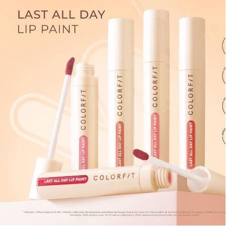 * NCC * Wardah Colorfit Series Last All Day Lip Paint Lipcream Matte Tahan Lama