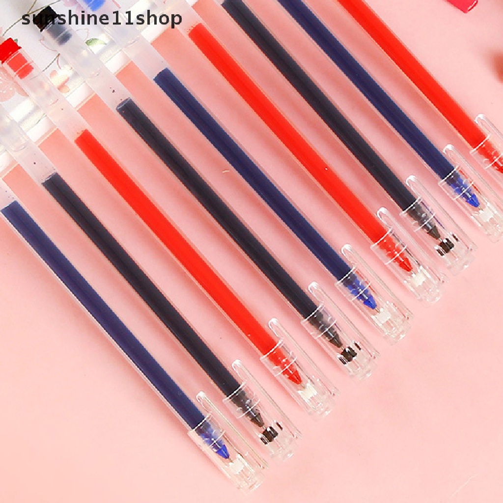 Sho 10Pcs 0.5MM Kapasitas Besar Gel Pen Sig Pen Sekolah Kantor Ujian Bisnis Wrig Siswa Pena Perlengkapan Alat Tulis N