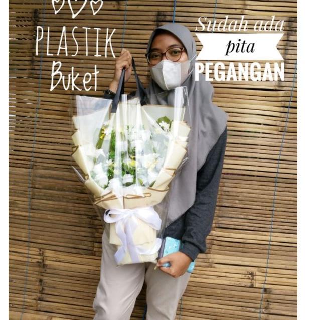 

SPECIAL PRICE C21 Plastik opp buket 5pc sudah ada pita pegangan ビ