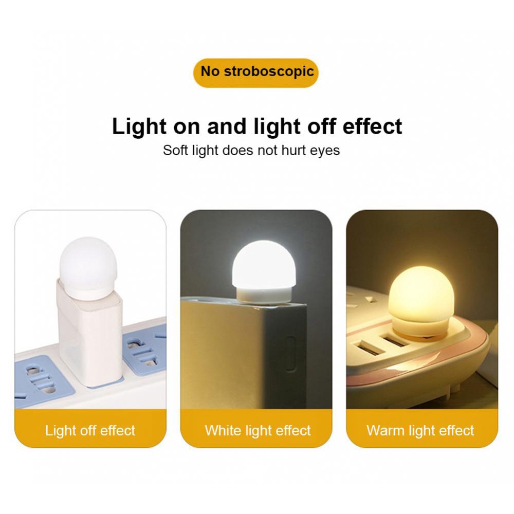 Plug and Play LED Atmosphere USB Night Light / Portable Student Eye Protection Reading Lamp / Silent Lighting Energy-saving Sleep Lamp / Suitable for Bedroom &amp; Corridor &amp; Camping