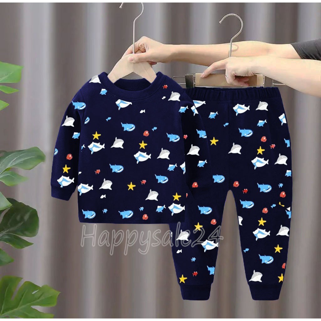 HAPPYSALE24-PIYAMA ANAK BAHAN KAOS PREMIUM PIYAMA KAOS ANAK LAKI LAKI ANAK PEREMPUAN TERLARIS TERBARU BAJU TIDUR