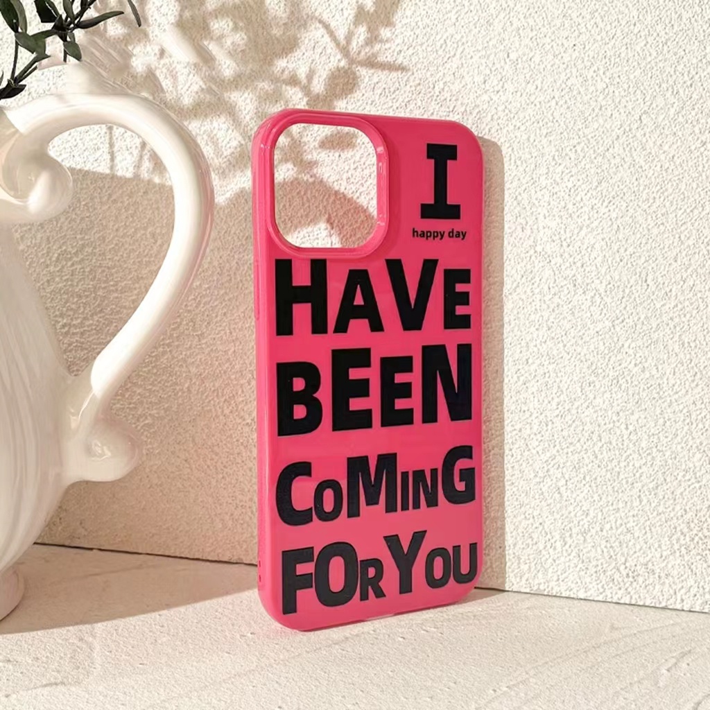 IPHONE Ins Pola Huruf Cocok Untuk Iphone14 14pro 14plus 13 13mini 13pro 13prm iPhone12 7Plus 8Plus Xr XS 13 12mini Pro Max Empat Sudut Casing Ponsel Tahan Guncangan