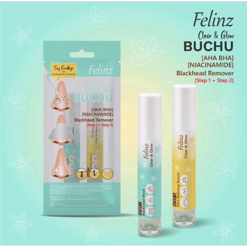 FELINZ CLEAR &amp; GLOW BUCHU AHA BHA NIACINAMIDE BLACKHEAD REMOVER - CASE