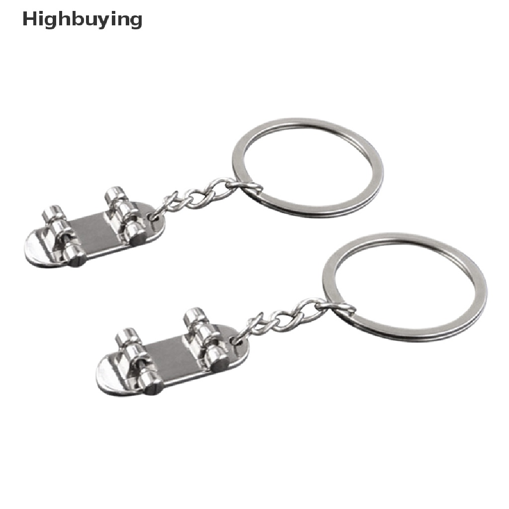 Hbid 1pasang Lovers Scooter Metal Keychain Skate Pria Car Key Ring Link Wanita Tas Liontin Gantungan Kunci Ring Holder Souvenir Perhiasan Glory