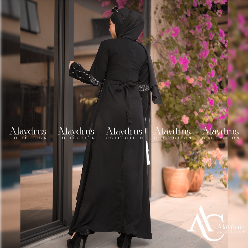 Abaya Gamis Turkey Hitam Muslimah Jubah Arab Saudi Dress Wanita 924