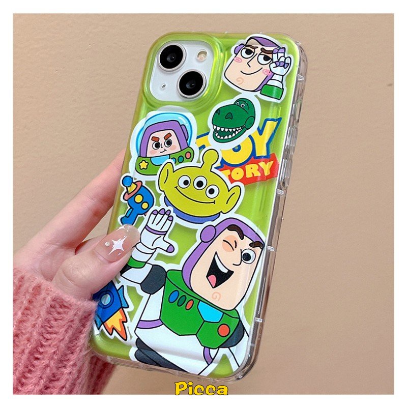 Case Cerita Mainan Kartun Untuk Redmi 9T 10 9C NFC 9A 10A A1 Redmi Note 9 10 10s 11 11s Note11 Note10 Note10s Note9 Cute Manyo Buzz Lightyear Alien Lembut Airbag Anti-Jatuh Shockproof Case