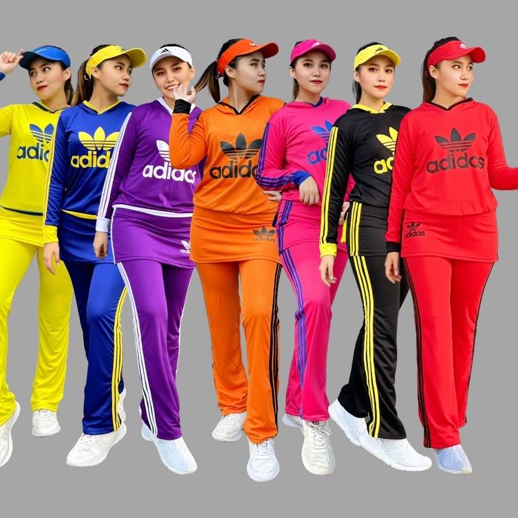 TERPERCAYA Setelan Olahraga Panjang Rok Training Muslim Hijab Set Senam Aerobic Zumba Stelan Rok Sab