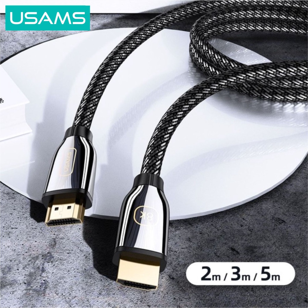 USAMS U67 Kabel  2.1 to Kabel Audio Video Ultra HD 8K/60Hz 4K/120Hz 48Gbps Laptop TV PS5/4/3