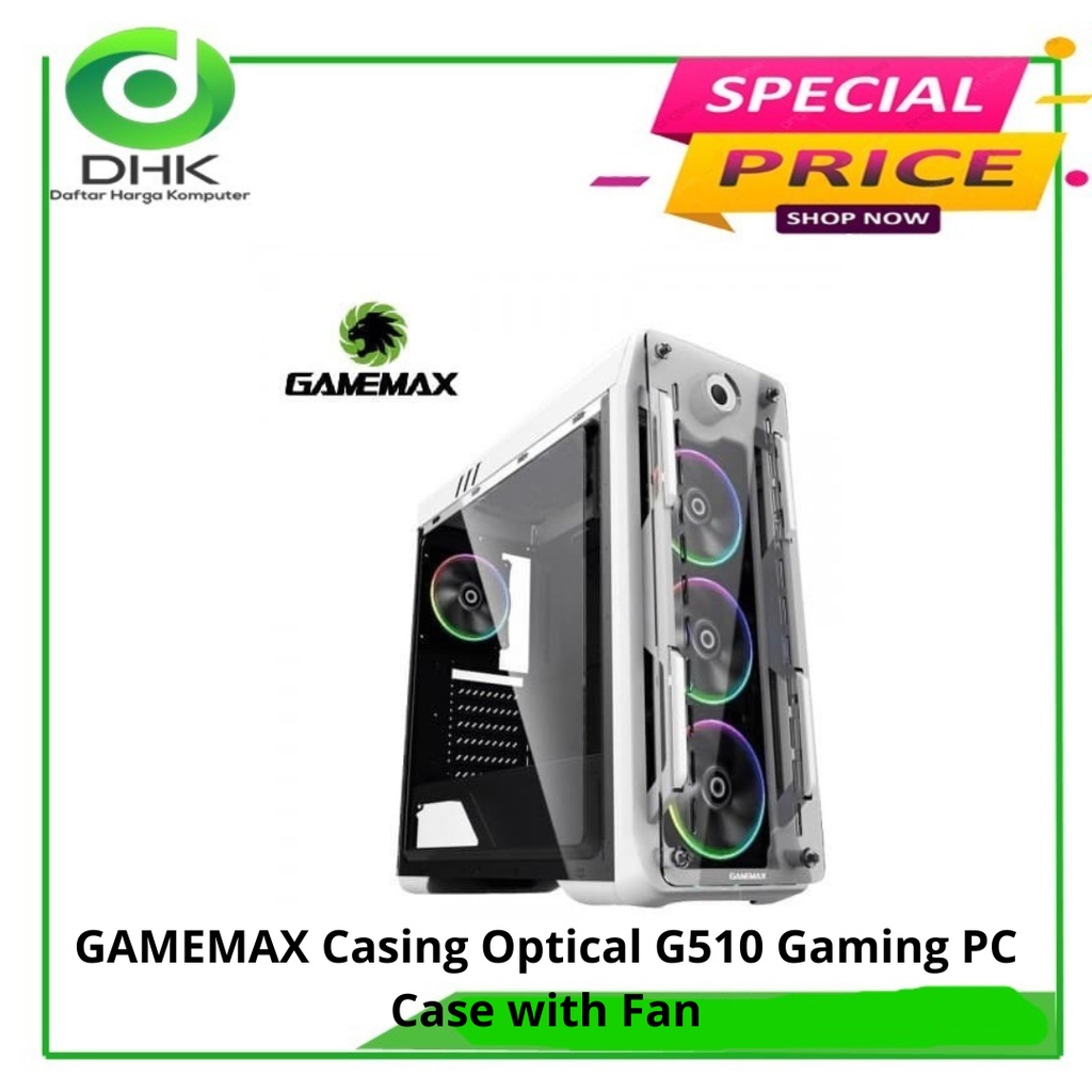 GAMEMAX Casing Optical G510 Gaming PC Case with Fan