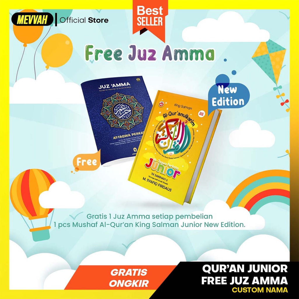 AL QUR'AN ANAK (Junior) Custom Nama Untuk Kado Hadiah